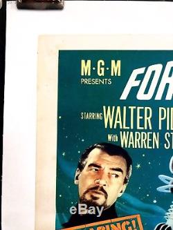 Forbidden Planet 1956 Original Half Sheet Movie Poster Linen Backed Style A Rare