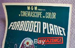 Forbidden Planet insert 14x22 original poster rare