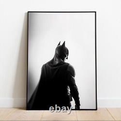 Framed Batman Poster, Minimal Dark Knight Superhero Wall Art