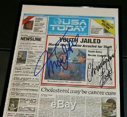 Framed Michael J Fox Christopher Lloyd Signed Back To The Future USA Today PSA