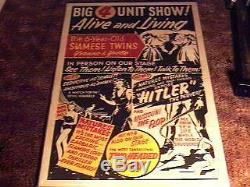 Freaks Roadshow Movie Poster 1954 Tod Browning Spook Show Super Rare
