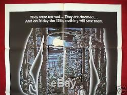 Friday The 13th 1980 Original Movie Poster Authentic Jason Voorhees Halloween