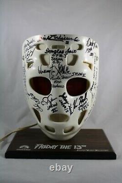 Friday the 13th VHS Promo Mask LIGHT signed by EVERY JASON ACTOR! JSA LOA