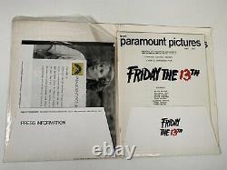 Friday the 13th Vintage Rare Press Kit 1980 Jason Horror Sci Fi Movie Halloween