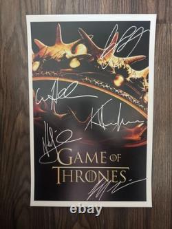 GAME OF THRONES Signed Movie Poster 11x17 with COA Authentic Memorabilia