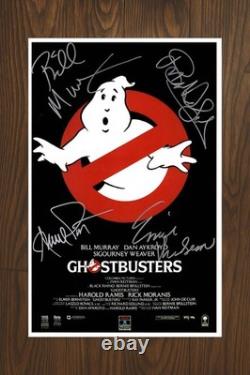 GHOSTBUSTERS Signed Movie Poster 11x17 with COA Authentic Memorabilia
