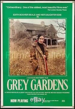 GREY GARDENS 1976 original U. S. 1 sheet linen-backed Edie Beale Film/Art Gallery