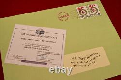 GRINCH Jim Carrey 3 Screen Used Prop WHO MAIL Large & Reg Envelope COA Free SHIP