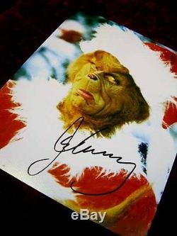 GRINCH Jim Carrey Prop WHO FLAG & MAIL, SIGNED PP Pic, Blu DVD, COA & More, UACC