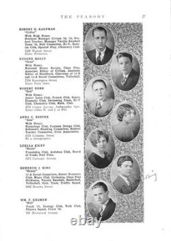 Gene Kelly 1929 Peabody HS Yearbook Pittsburgh Movie Star Memorabilia