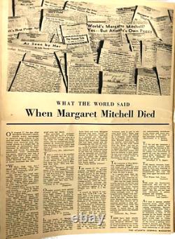 Gone With The Wind Margaret Mitchell Orig. 1949 Atlanta Journal Memorial Issue