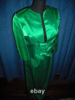 Grace Kelly Owned & Worn 50's Green Silk Jacket & Skirt from Sydney Guilaroff