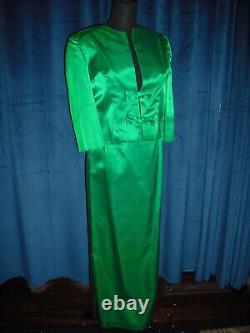 Grace Kelly Owned & Worn 50's Green Silk Jacket & Skirt from Sydney Guilaroff