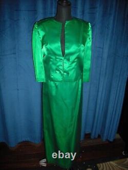 Grace Kelly Owned & Worn 50's Green Silk Jacket & Skirt from Sydney Guilaroff