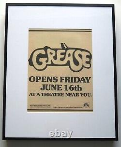 Grease 1978 ad poster framed 42x52cm FREE SHIPPING