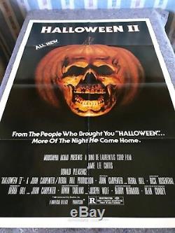 HALLOWEEN 2 1981 ORIGINAL 1 SHEET MOVIE POSTER 27x41 (F/VF) JAMIE LEE CURTIS