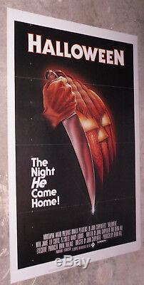HALLOWEEN original 1978 TRI-FOLDED one sheet movie poster JOHN CARPENTER
