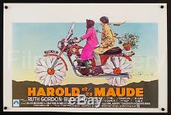 HAROLD AND MAUDE 1972 14x22 unfolded NM poster Best style Film/Art Gallery