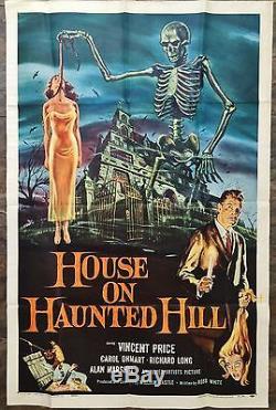HOUSE ON HAUNTED HILL original vintage US 1sh film horror movie poster 1959