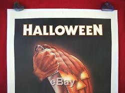 Halloween 1978 Original Movie Poster 1sh Linen Backed Rolled Never Fold Beauty