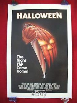 Halloween 1978 Original Movie Poster 1sh Linen Backed Rolled Never Fold Beauty