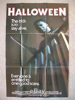 Halloween 1978 Original Movie Poster Ultra Rare Aussie 1sh Michael Myers Mask