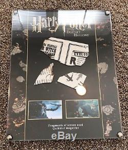 Harry Potter Prop Screen Used Blown Up Quibbler Pieces With Frame & COA