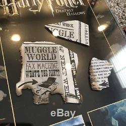 Harry Potter Prop Screen Used Blown Up Quibbler Pieces With Frame & COA