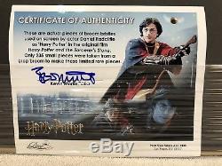 Harry Potter Screen Used Broom Bristle Piece Display withCOA Daniel Radcliffe