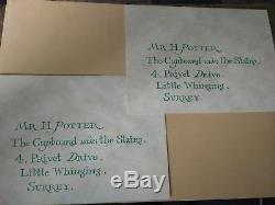 Harry Potter Screen Used Prop Hogwarts Acceptance Envelope WithCOA