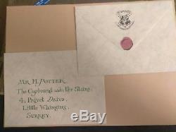 Harry Potter Screen Used Prop Hogwarts Acceptance Envelope WithCOA