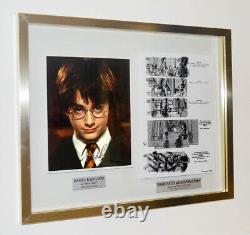 Harry Potter Set Used STORYBOARD, DANIEL RADCLIFFE Signed Photo, FRAME, COA, DVD