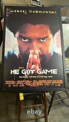 He Got Game Spike Lee Autographed Movie Memorabilia 41 H x 28 W in Frame