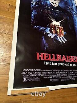 Hellraiser 1987 Original Movie Poster 27x41 Rolled Auto
