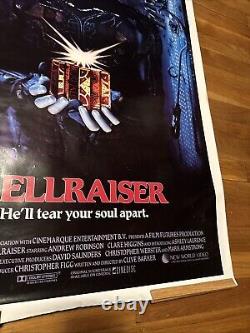 Hellraiser 1987 Original Movie Poster 27x41 Rolled Auto