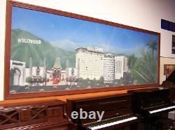 Hollywood Memorabiliia Mural Sixteen Feet Long Framed In Glass