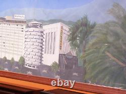 Hollywood Memorabiliia Mural Sixteen Feet Long Framed In Glass