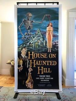 House on Haunted Hill Original Movie Poster 3 Sheet Linen Backed 3SH 1959 C9 NM