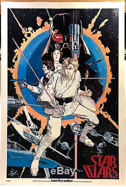 Howard Chaykin 1976 ORIGINAL Star Wars movie poster 1st SW Premium! VG-Fn JVJ