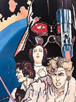 Howard Chaykin 1976 ORIGINAL Star Wars movie poster 1st SW Premium! VG-Fn JVJ
