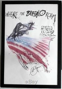 Hunter ThompsonSIGNEDWhere the Buffalo RoamUNIQUE! + Photos! Movie Poster