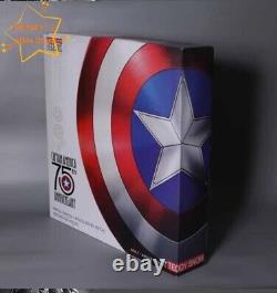 IN US 11 Marvel Cosplay Captain America 75th Anniversary Alloy Shield Toys Gift