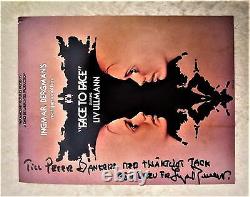 INGMAR BERGMAN HAND SIGNED & INSCRIBED IN SWEDISH on FACE TO FACE FILM PROMO