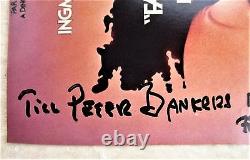 INGMAR BERGMAN HAND SIGNED & INSCRIBED IN SWEDISH on FACE TO FACE FILM PROMO