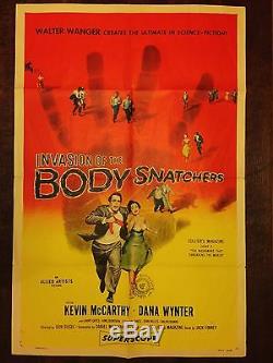 INVASION OF THE BODY SNATCHERS original vintage 1sh film horror movie poster'56
