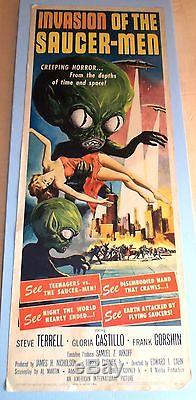 Invasion Of The Saucer-men Original Insert Movie Poster