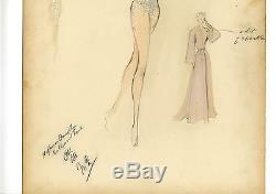 Irene Original Vintage 1949 Costume Sketch Esther Williams Neptune's Daughter