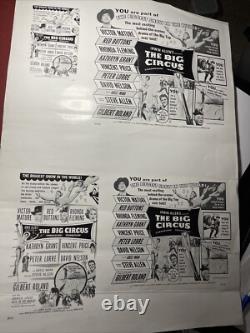 IRWIN ALLEN PRODUCTION ART LOT Storyboards Musical Posters THE BIG CIRCUS x1