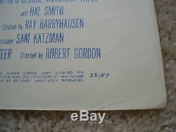 IT CAME FROM BENEATH THE SEA ORIGINAL 1955 1/2SHT POSTER FOLDED HARRYHAUSEN EX