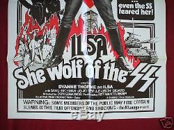 Ilsa She Wolf Of The Ss 1975 Original Movie Poster 1sh Dyanne Thorne Nazi Nm-m